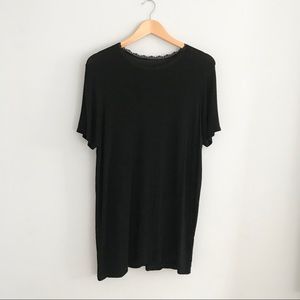 Brandy Melville // Lace Trim T-Shirtdress